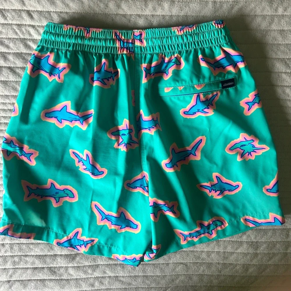 Chubbies Teal Shark 5.5